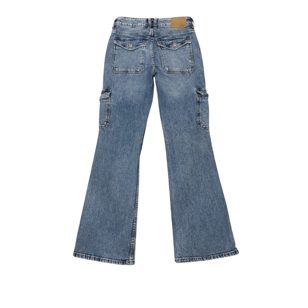 Aeropostale Women's Denim Y2K Mid Rise Flare Cargo Jeans Size OR - Picture 5 of 10